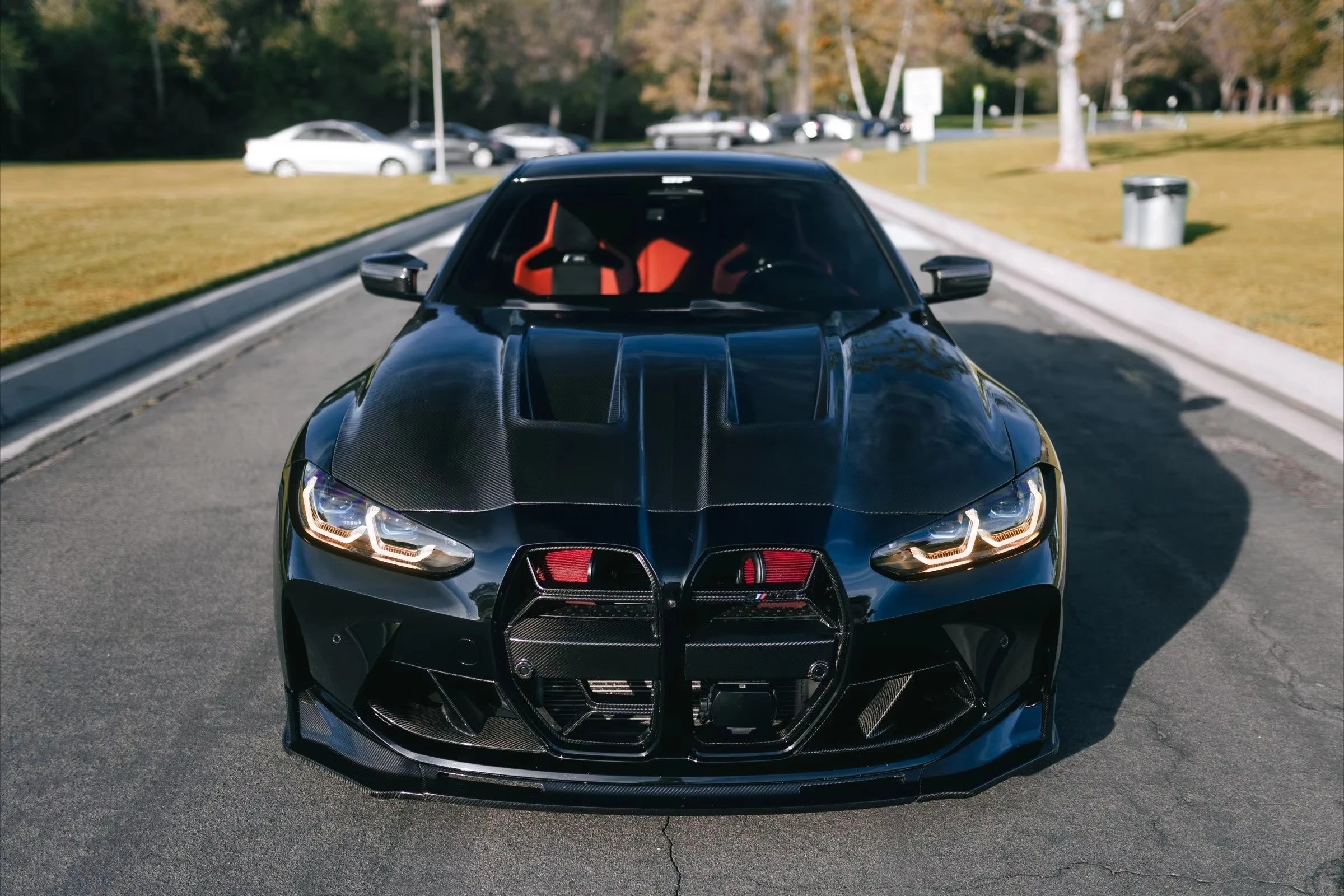 New V Style Carbon Fiber Front Lip Replacement for F10 5 Series